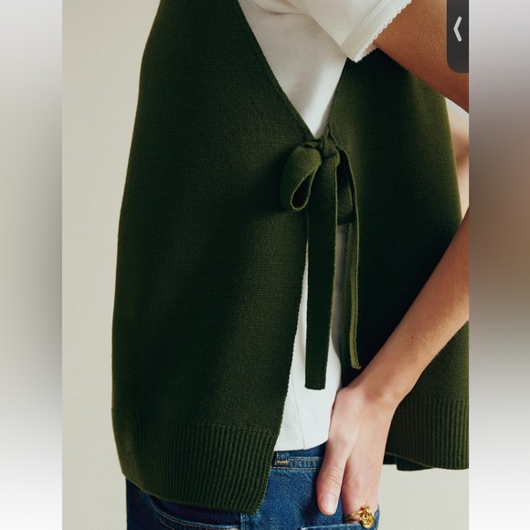NWOT Cory green knit vest - Picture 2 of 4